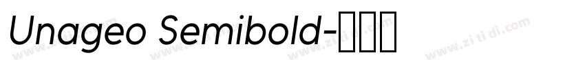 Unageo Semibold字体转换